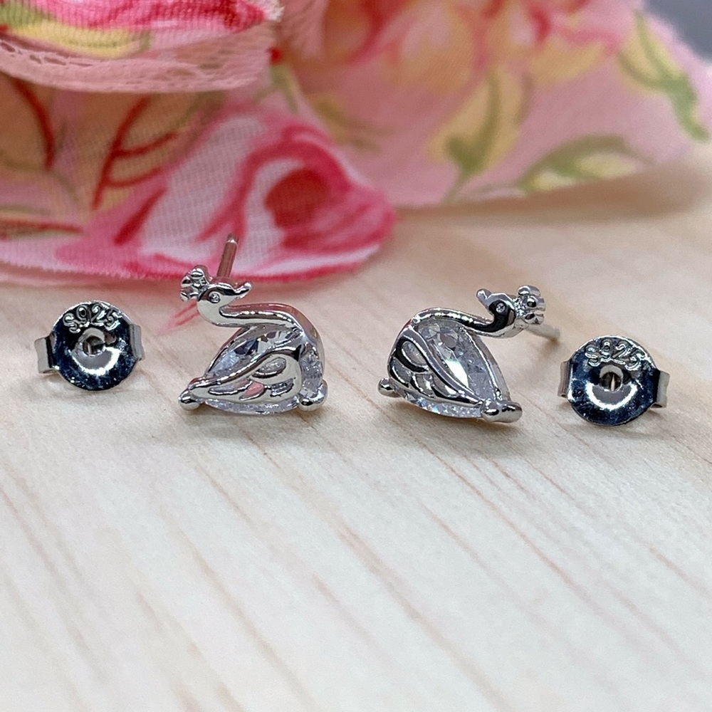 Sterling Silver 925 CZ Stud Earrings